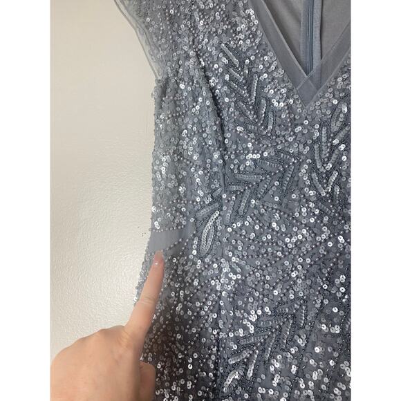 NWT ADRIANNA PAPELL DRESS GOWN MOTHER OF THE BRIDE FORMAL EVENING WEDDING GUEST - Picture 15 of 16